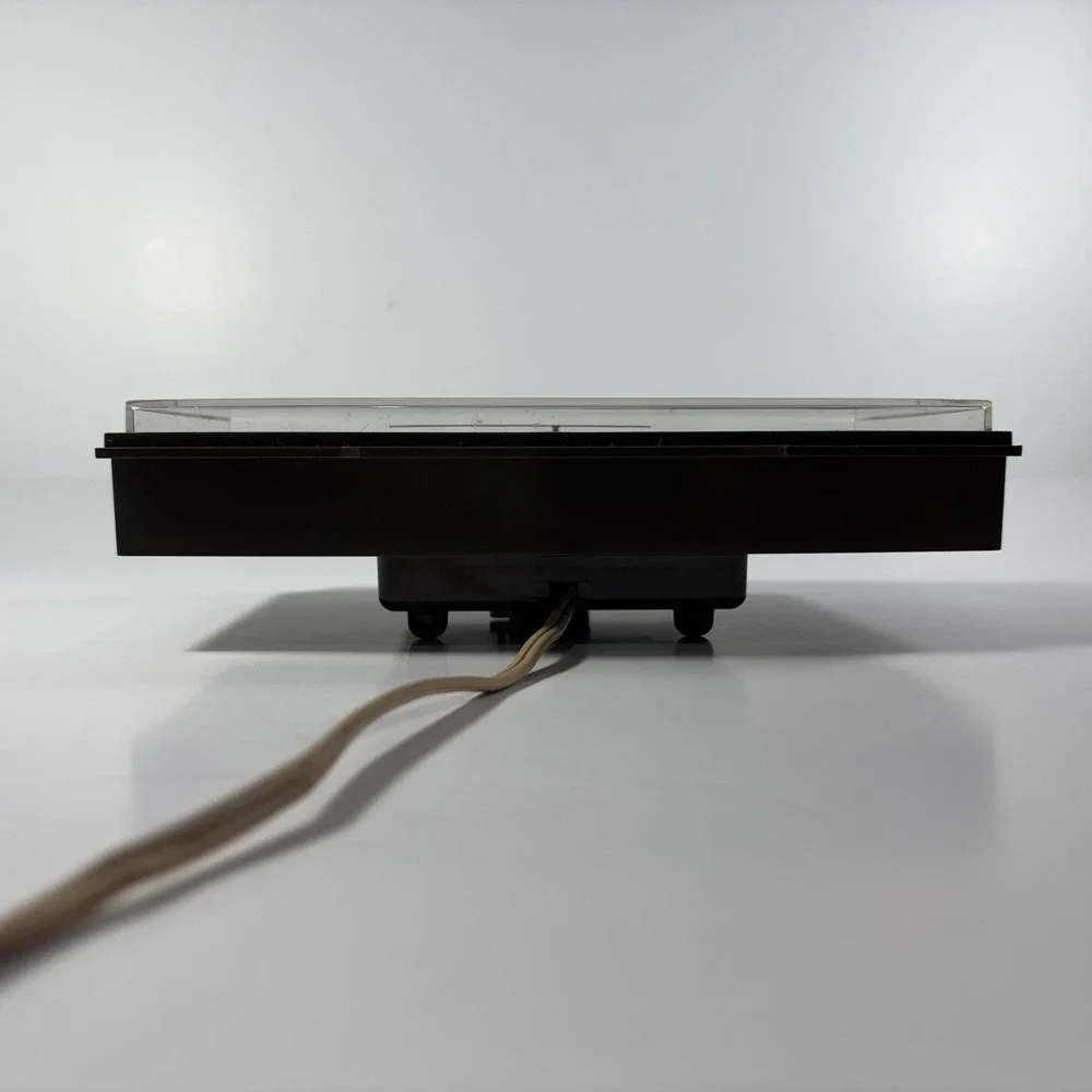 GE Retro 1970s Analog Electric Wall Clock Brown